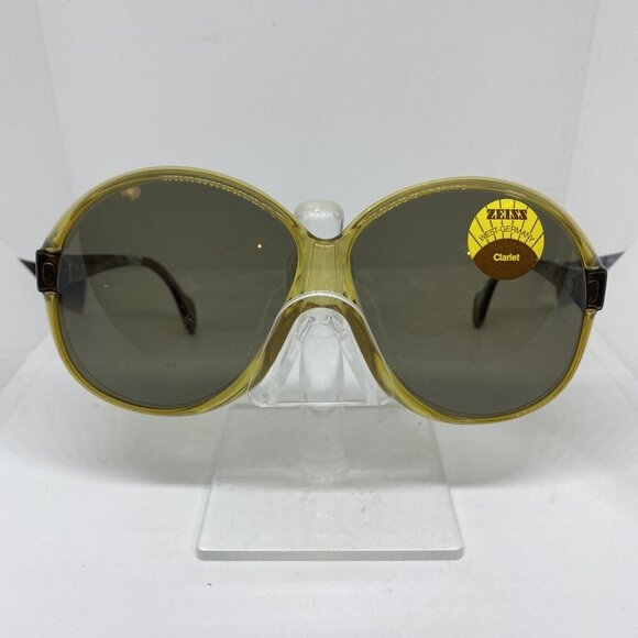 Vintage Zeiss MH Sunglasses Oversized 217 AC9 8073 Oval Yellow Frame 61-11-125 - Picture 1 of 9